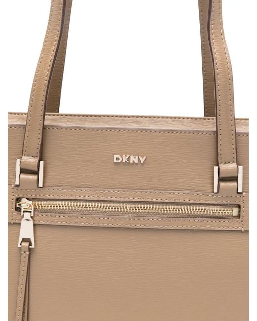 DKNY Natural Logo-Lettering Tote Bag