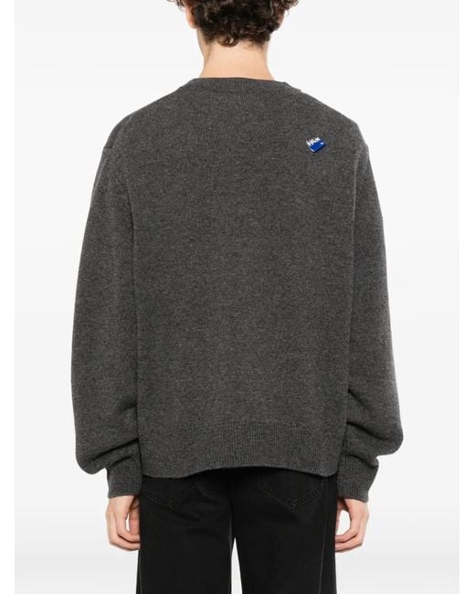 Adererror Black Logo-Patch Sweater for men