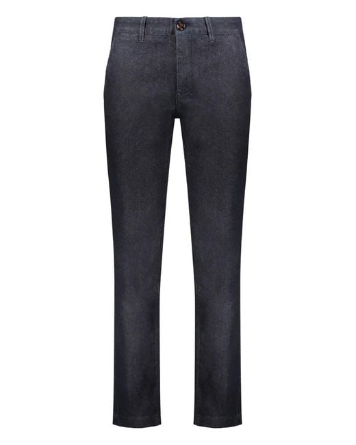 Moorer Blue Pantalon Levanzo À Effet Délavé for men