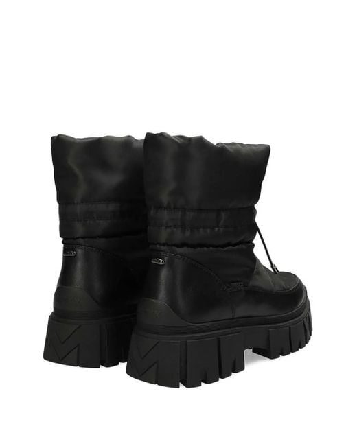 Mexx Black Quilted Platform Ankle Boots