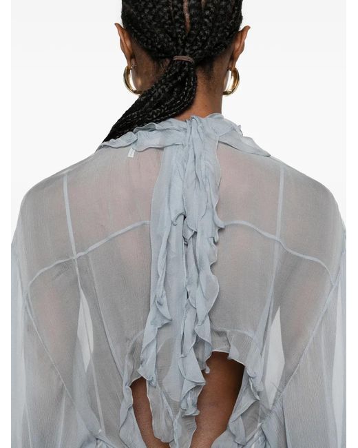 Chloé Blue Silk Short Dress