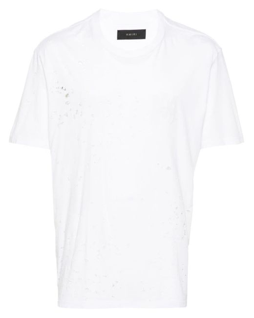 | T-shirt effetto invecchiato | male | BIANCO | XL di Amiri in White da Uomo