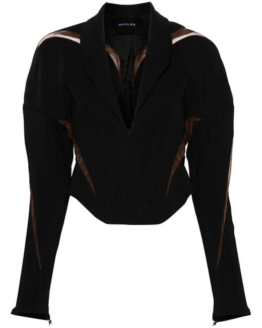 Mugler Black Spiral Illusion Jacket