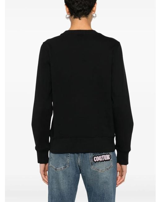 Versace Jeans Couture Black Barocco Logo-Print Sweatshirt