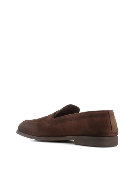Alexander Hotto Brown Suede Loafers for men
