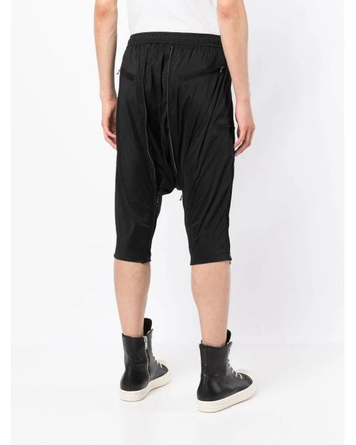 Julius Black Drop-Crotch Shorts for men