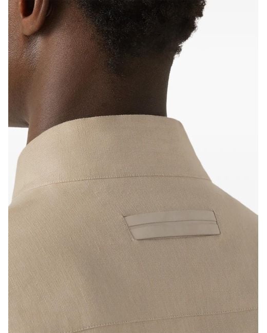 Zegna Natural Oasi Lino Pocket Overshirt for men