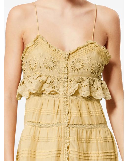 Isabel Marant Metallic Long Cotton Dress