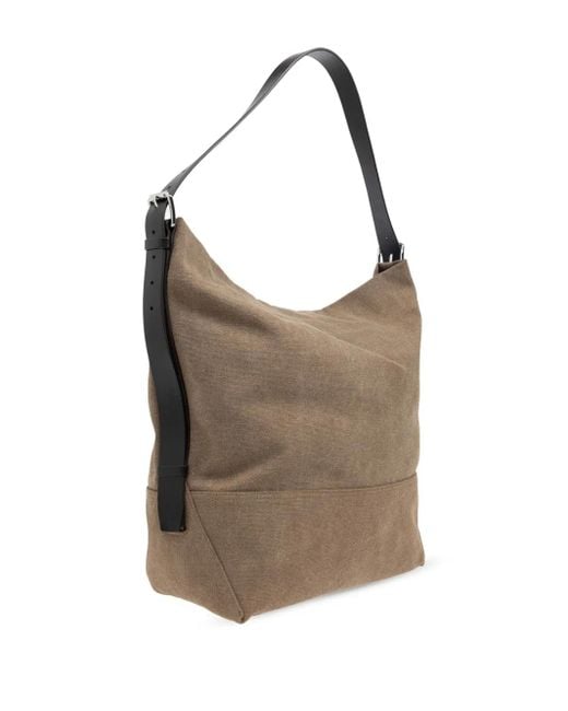 Lemaire Brown Canvas Tote Bag