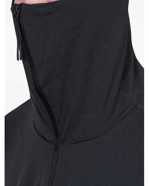 Optimistic Runners Black Balaclava Hoodie Sweatshirt for men