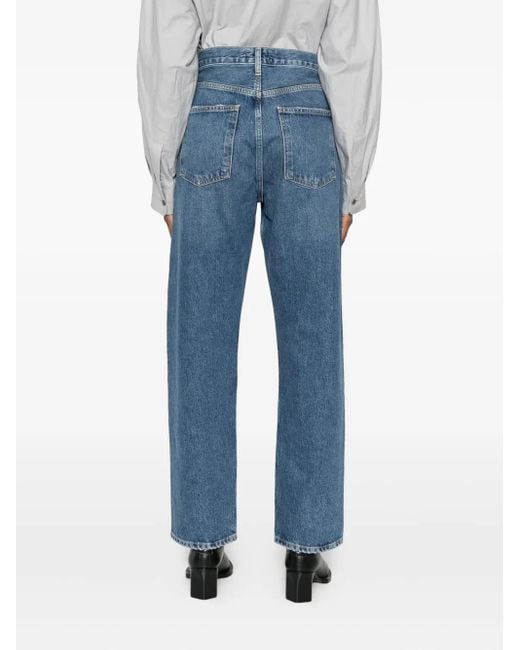 Agolde Blue Whiskering-Effect Jeans
