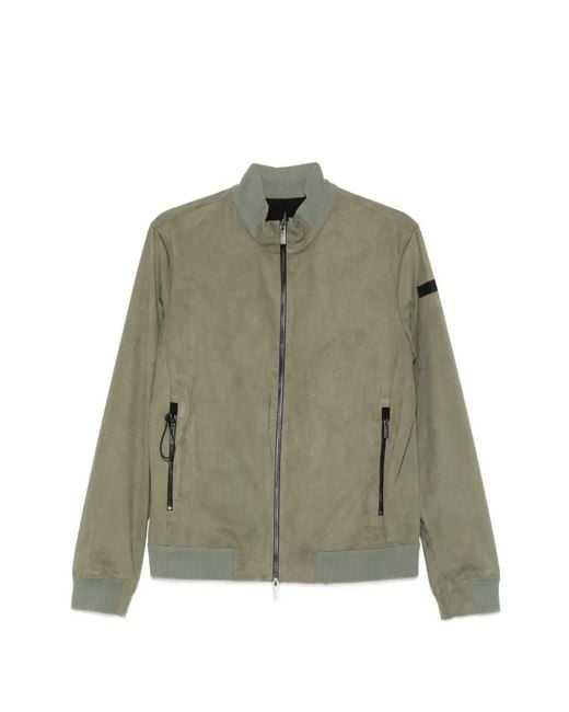 Rrd Green Suede-Effect Zip-Up Jacket for men