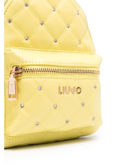 Liu Jo Yellow Quilted Backpack