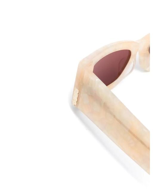Gcds Pink Rectangular Tinted Sunglasses