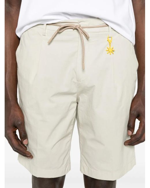 Manuel Ritz Shorts Mit Logo-Applikation in White für Herren