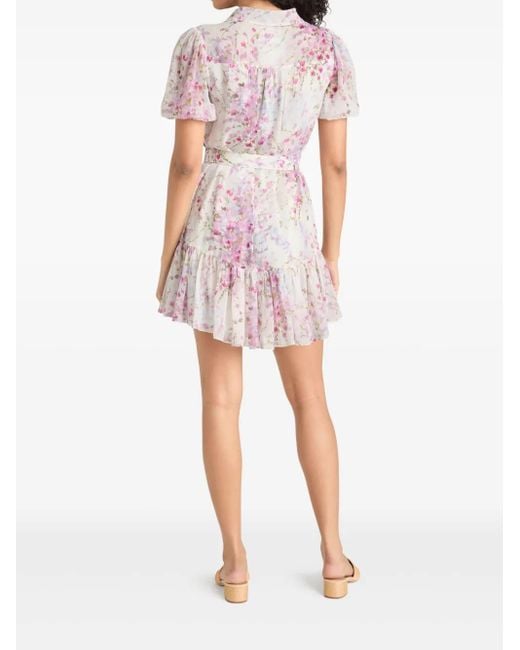 Cinq À Sept Pink Midsummer Bloom Halbini-Kleid