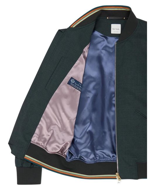 Paul Smith Green Storm System Bomber Jacket for men
