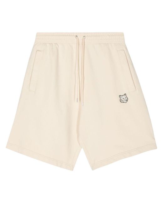 Pantalones cortos de chándal con parche Fox Maison Kitsuné de hombre de color Natural