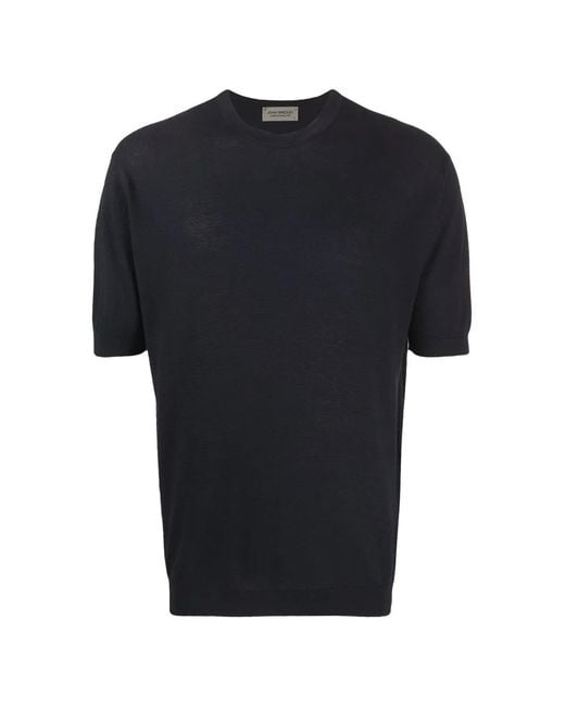 John Smedley Black Park Crew-Neck T-Shirt for men