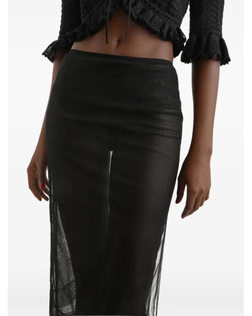 Dolce & Gabbana Black Tulle Skirt