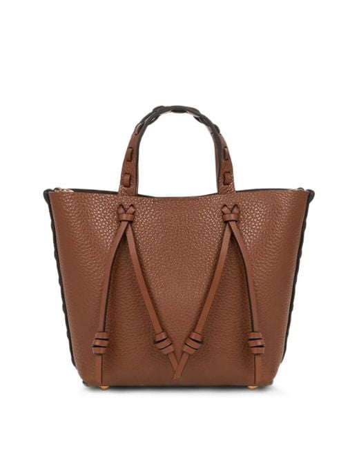 Etro Brown Knotted Leather Mini Bag