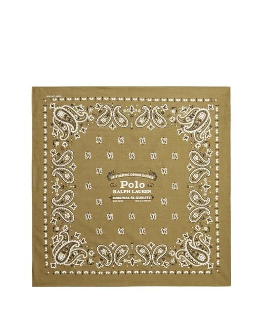 Polo Ralph Lauren Metallic Paisley-Motif Cotton Bandanna for men