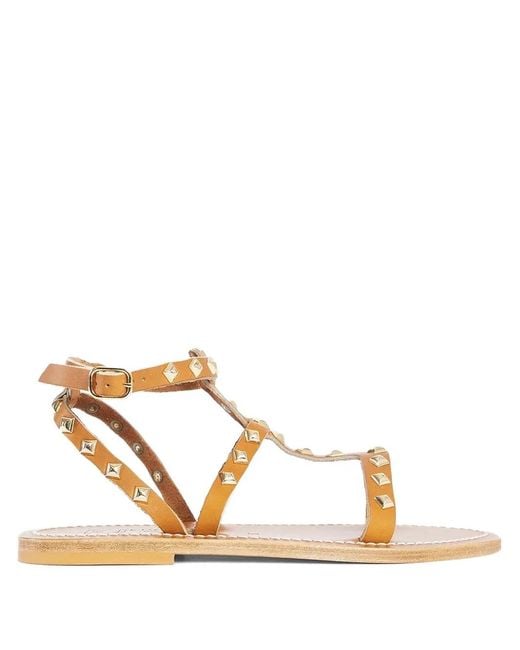 K. Jacques Metallic Arelatepyr Studded Sandals