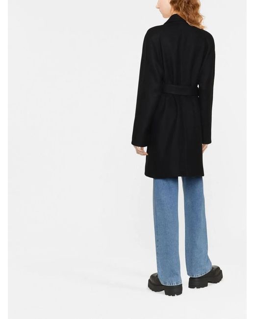 Givenchy Black 4G-Zip Belted Coat