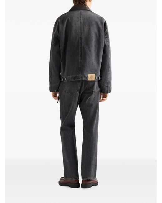 Prada Black Denim Blouson Jacket for men