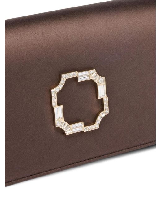 Malone Souliers Brown Vivien Jewel Clutch Bag