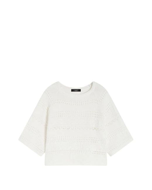 Weekend by Maxmara White Short Sleeves Sweater