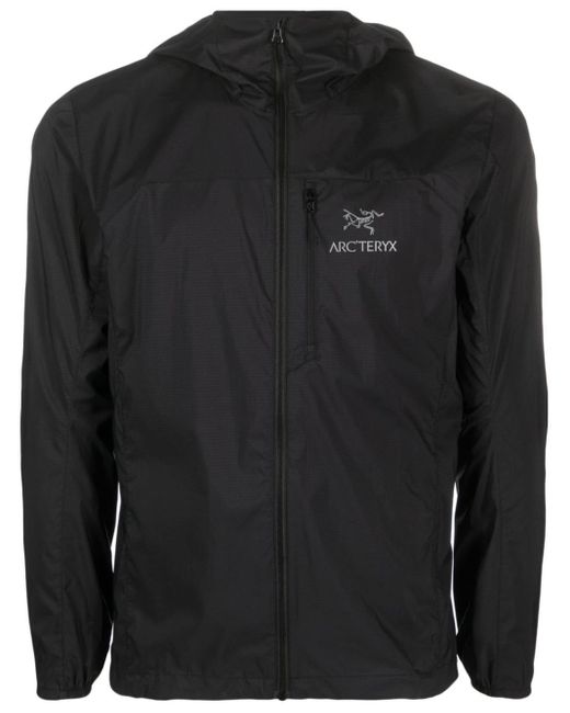 Arc'teryx Black Squamish Hooded Lightweight Jacket for men