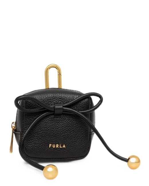 Furla Black Poppy Bag Charm