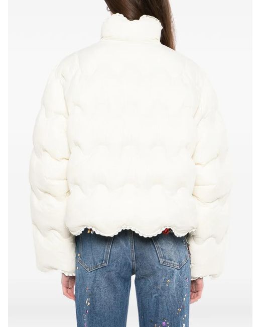 JNBY White Wave-Quilted Jacket