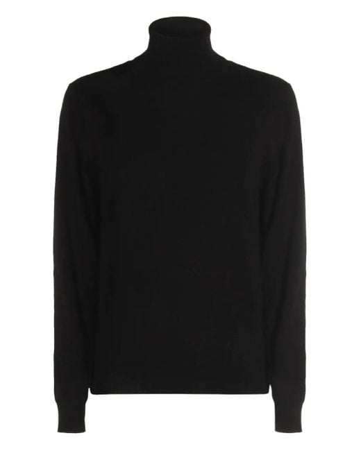 Malo タートルネック カシミアセーター Black