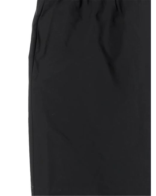 Carven Black Elasticated-Waist Midi Skirt