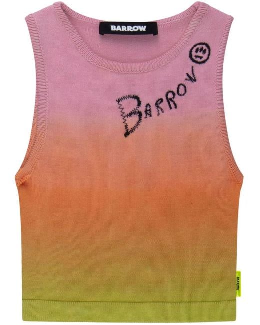 Barrow Pink Rainbow Knitted Crop Top