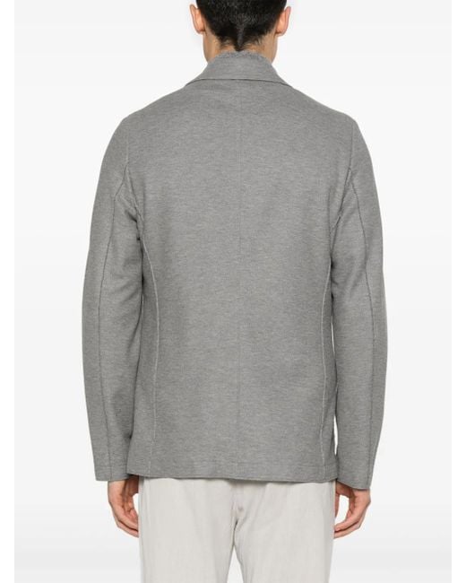 Harris Wharf London Gray Single-Breasted Blazer for men