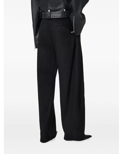 IRO Black Pleated Wide-Leg Trousers