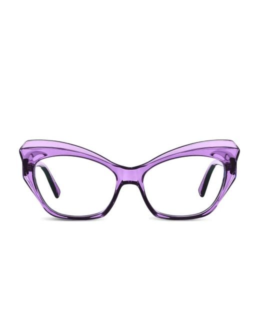 Kirk & Kirk キャットアイ眼鏡フレーム Purple