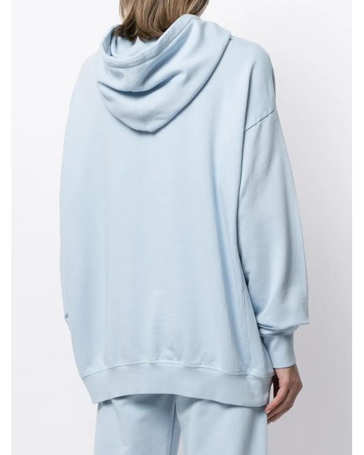 Les Girls, Les Boys Blue Logo-Print Cotton Hoodie