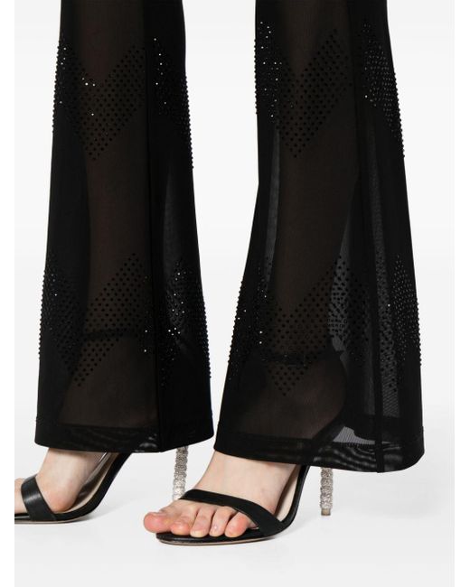 Pantalones Amelia con aplique de cristales Cynthia Rowley de color Black