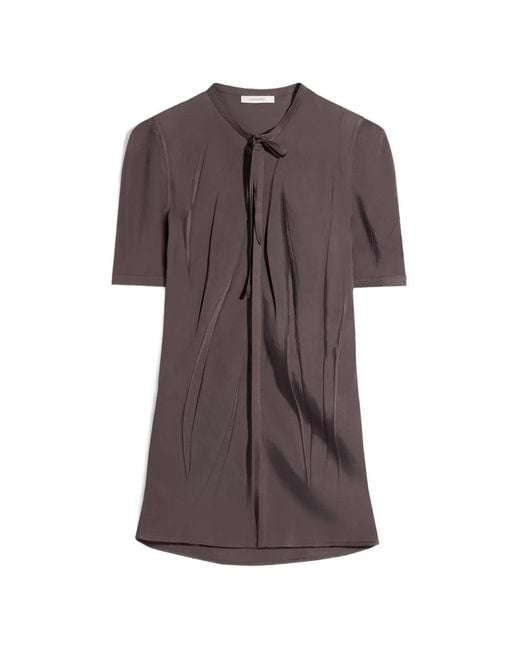 Lemaire Purple Creased Fitted Shirt