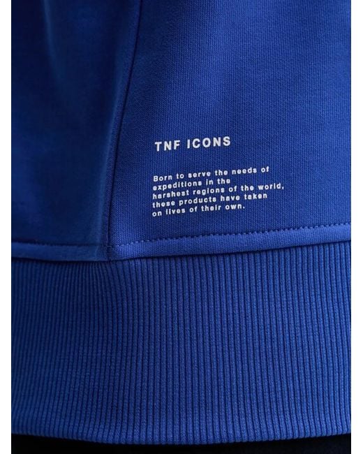 The North Face Blue Logo-Embroidery Hoodie for men
