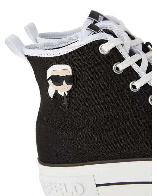 Karl Lagerfeld Black Ikon Kampus Max Nft High-Top Sneakers