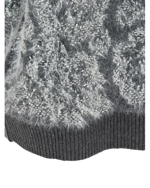 Nude Gray Pullunder Mit Abstraktem Muster