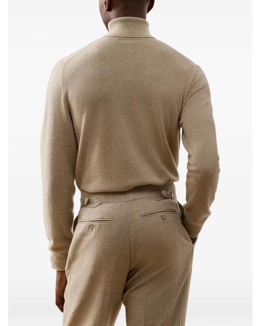 Ralph Lauren Natural Turtleneck Cashmere Sweater for men