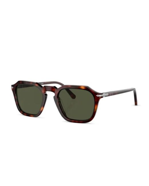 Persol Green Geometric-Frame Sunglasses