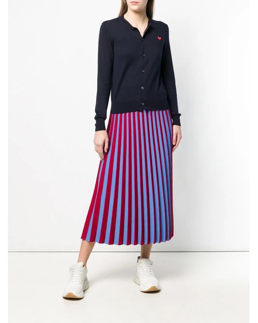 COMME DES GARÇONS PLAY Blue Basic Cardigan