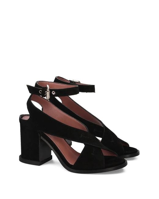 Premiata Black Crossover Ankle Strap Sandals